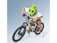 Casco de bicicleta infantil Rockbros TT-32004 Shark con mordaza desmontable, talla M (54-58), verde