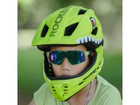 Casco de bicicleta infantil Rockbros TT-32004 Shark con mordaza desmontable, talla M (54-58), verde