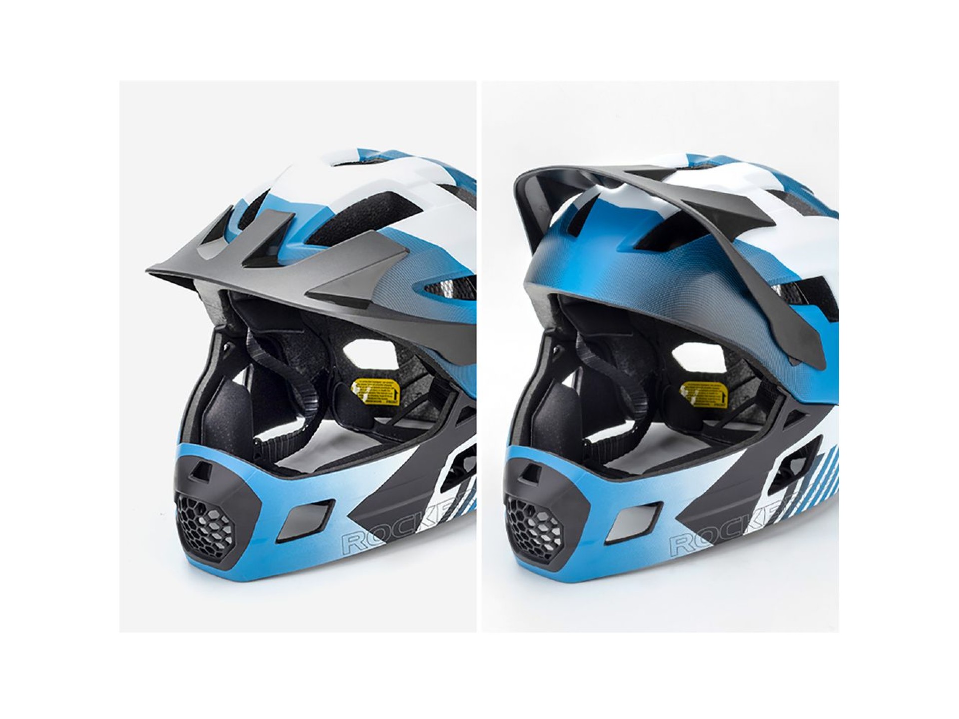 Rockbros TS-61 10110061001 Children's Bike Helmet with Detachable Chin Size S (48-54) - Blue