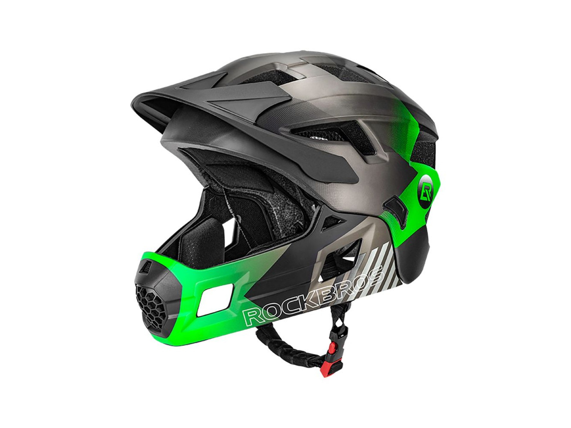 Rockbros TS-61 10110061003 Children's Bike Helmet with Detachable Chin Size S (48-54) - Green