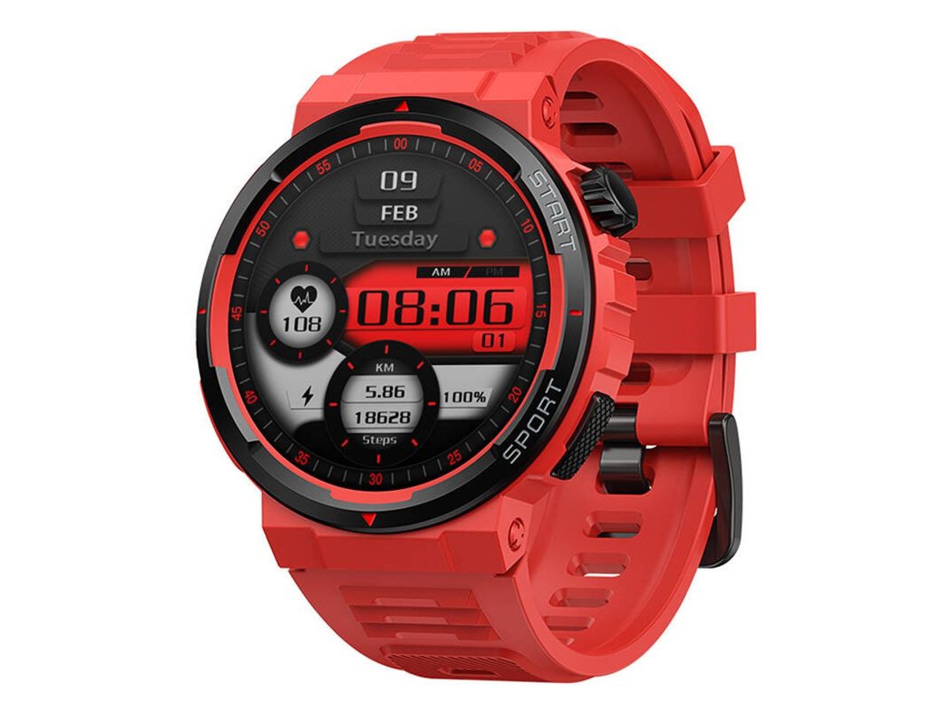 Zeblaze Ares 3 Plus Smartwatch (Red)