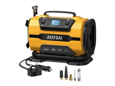 Compresor de ruedas port�til AstroAI ATJ-8366 de 150 PSI, 12 V CC/110 V CA