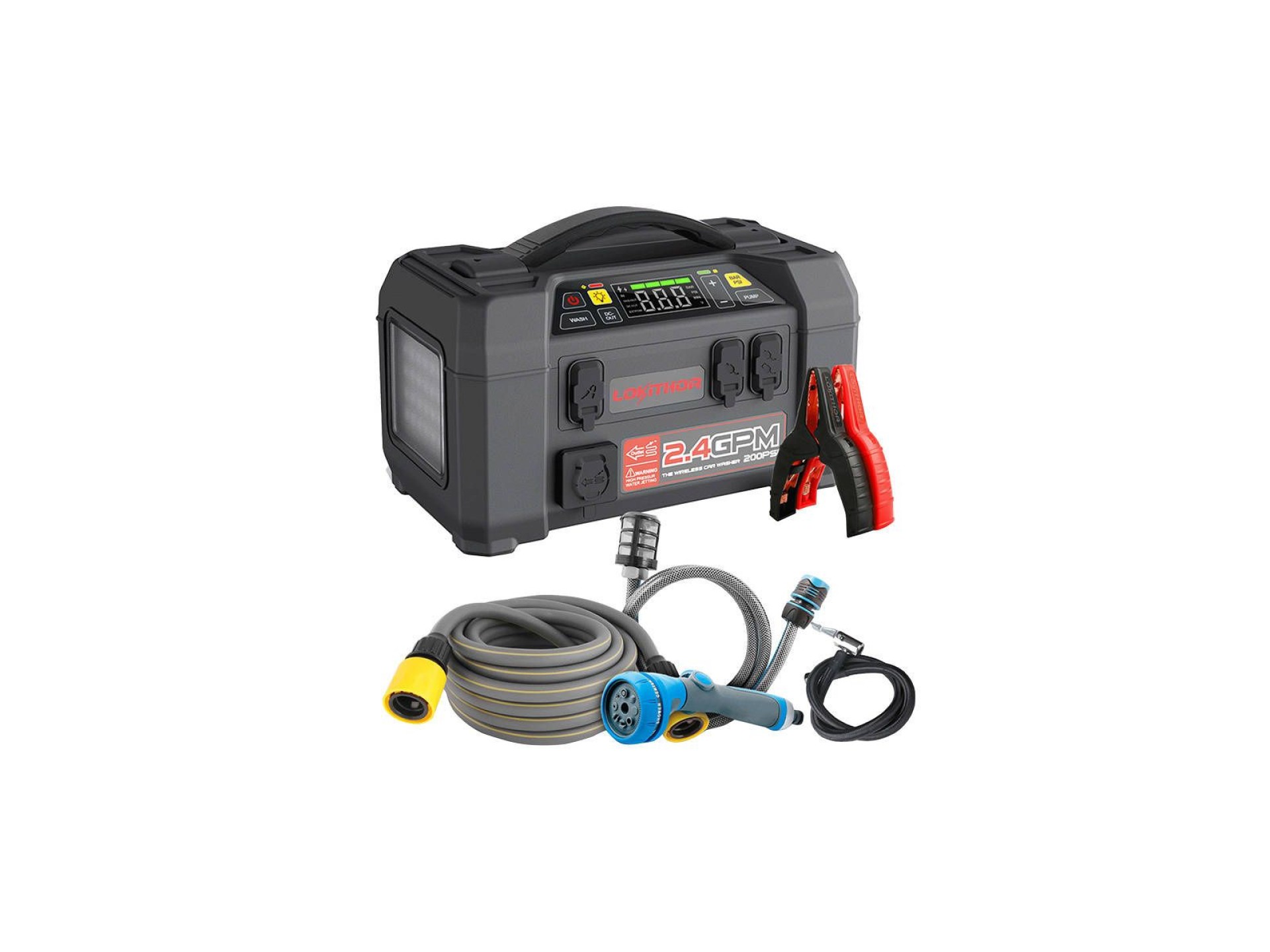 Lokithor AW401 Jump Starter / Booster 2500A + Powerbank 20000mAh + Compressor + Lanterna + Lavador d