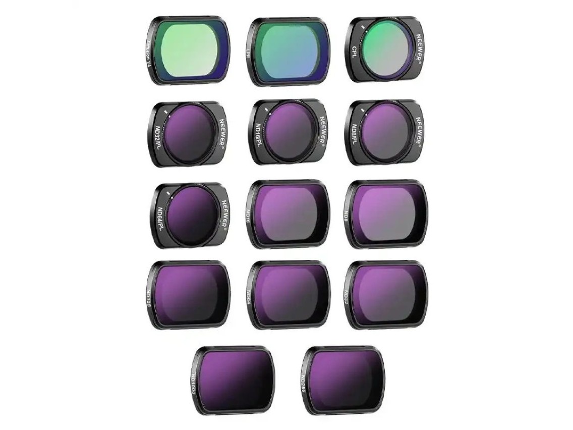 Filter kit for DJI Osmo Pocket 3 Neewer FL-P10 (ND8~1000,LPR,MIST1/4 ,CPL,ND8/PL~ND64/PL