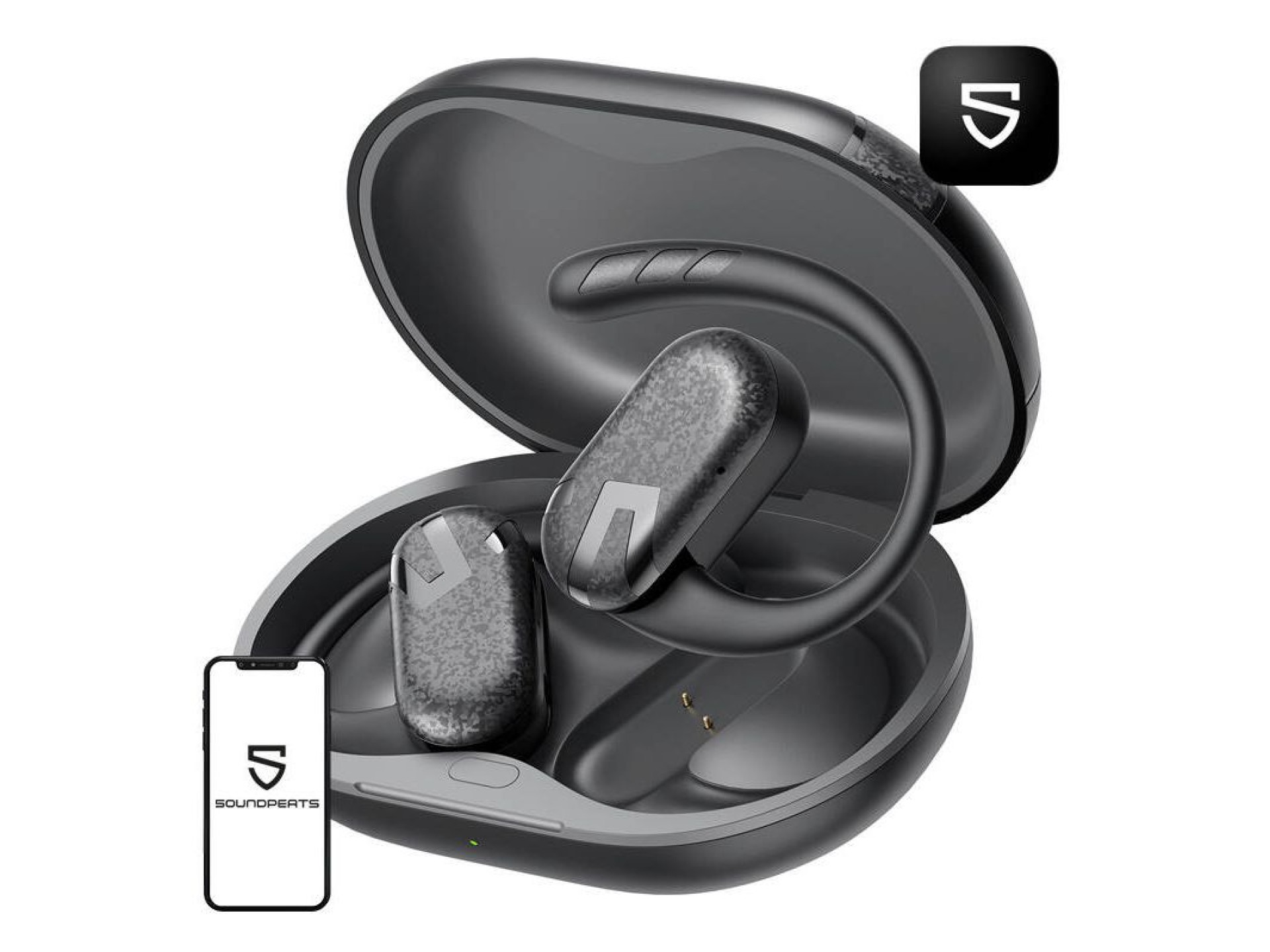 Fones de ouvido TWS Soundpeats Breezy (preto)
