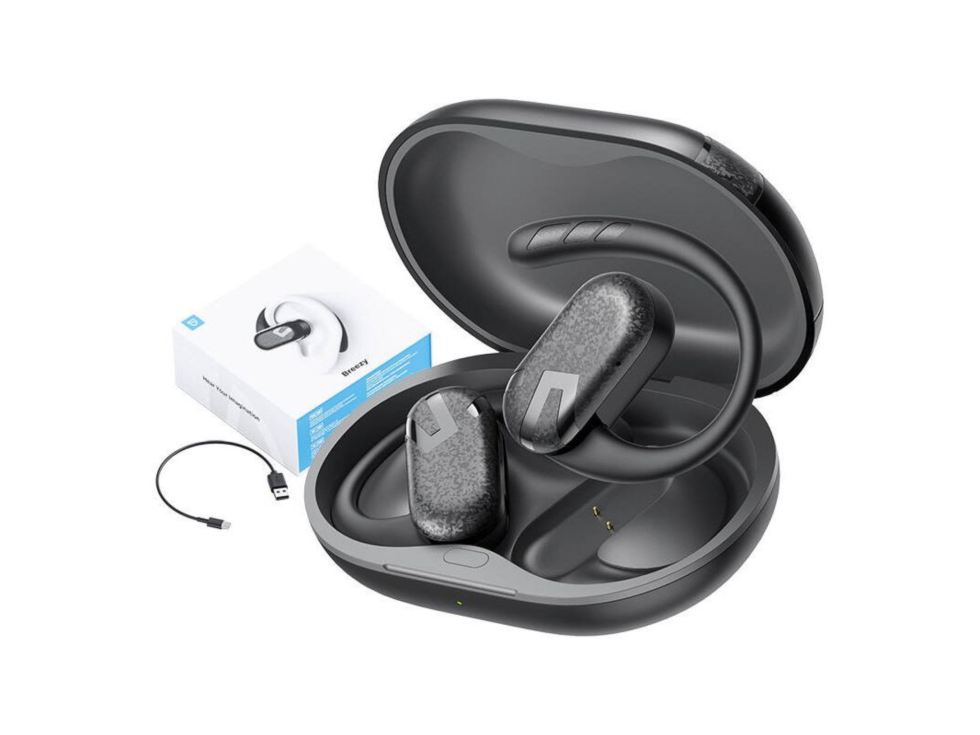 Fones de ouvido TWS Soundpeats Breezy (preto)