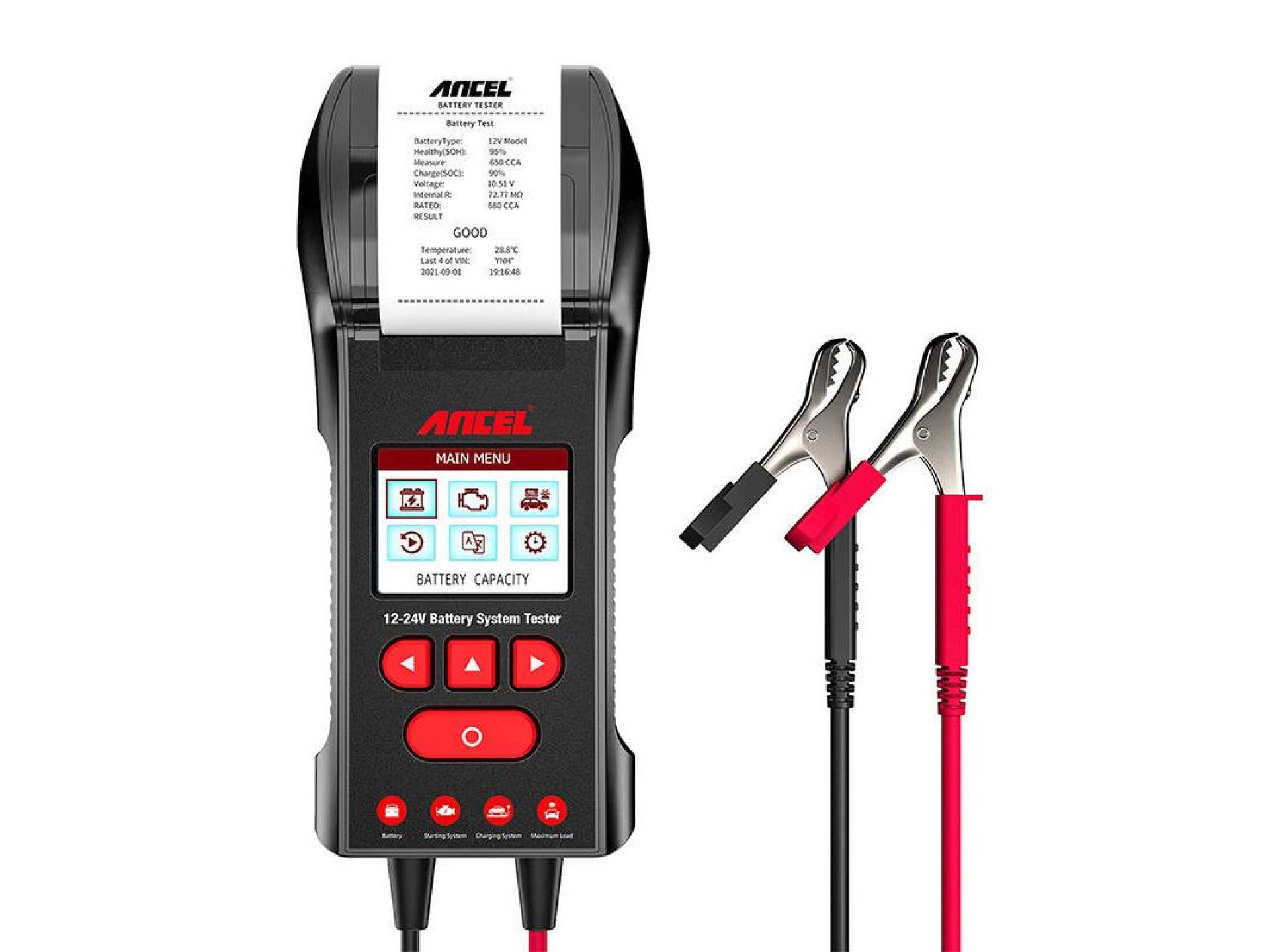Testador de baterias com impressora Ancel BST600