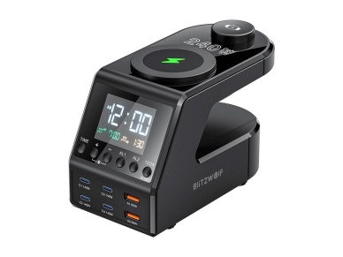 Despertador Blitzwolf BW-FW10 com carregador 2xUSB-A, 4xUSB-C, 240W Despertador Blitzwolf BW-FW10 com carregador 2xUSB-A, 4xUSB-C, 240W