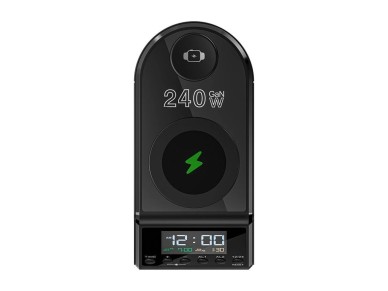 Blitzwolf BW-FW10 alarm clock with charger 2xUSB-A, 4xUSB-C, 240W