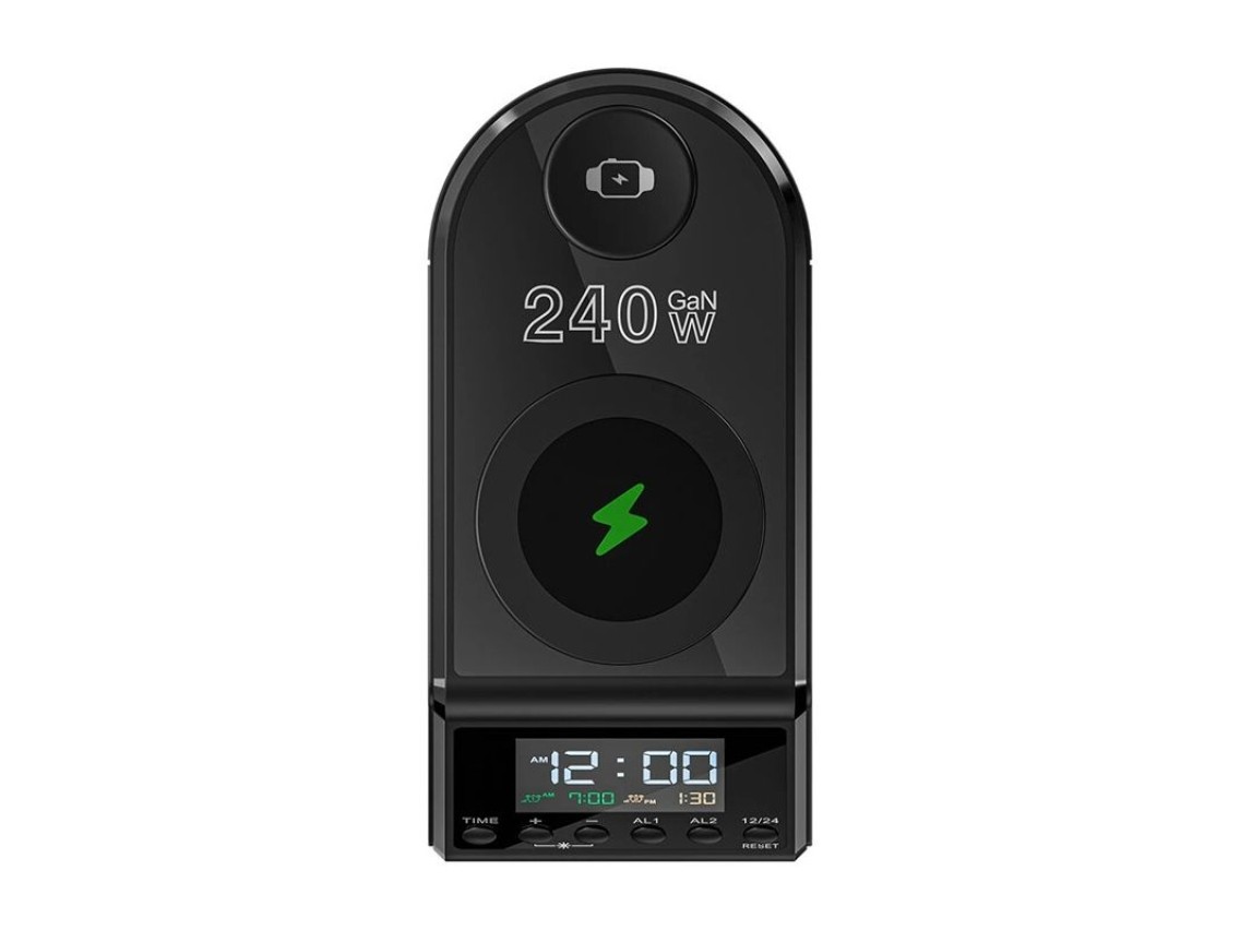 Blitzwolf BW-FW10 alarm clock with charger 2xUSB-A, 4xUSB-C, 240W