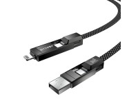 Cabo Blitzwolf BW-HDC7 4 em 1 USB+C+Lightning 240W 1,2m (preto) Cabo Blitzwolf BW-HDC7 4 em 1 USB+C+Lightning 240W 1,2m (preto)