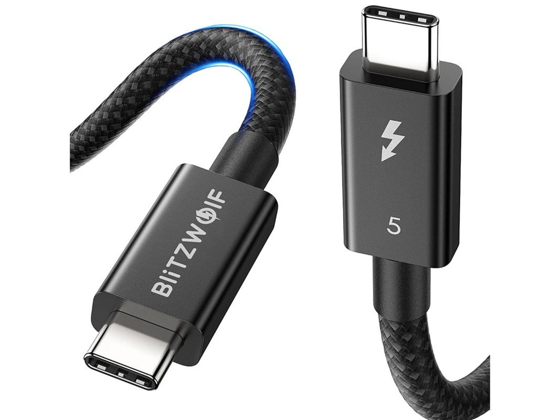 Cabo USB-C para USB-C BlitzWolf BW-HDC8 de 240 W, 0,5 m (preto)