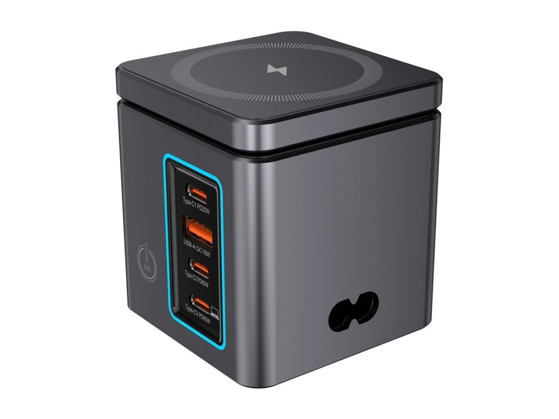 Cargador de red Blitzwolf BW-i113 GaN, USB-A, 3xUSB-C, 105 W