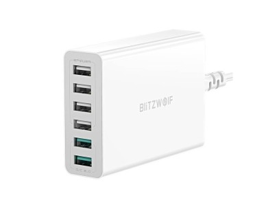 Cargador 6x USB Blitzwolf BW-S15, QC 3.0, 60 W (blanco) Cargador 6x USB Blitzwolf BW-S15, QC 3.0, 60 W (blanco)