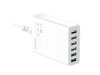 Carregador 6x USB Blitzwolf BW-S15, QC 3.0, 60 W (branco) Carregador 6x USB Blitzwolf BW-S15, QC 3.0, 60 W (branco)