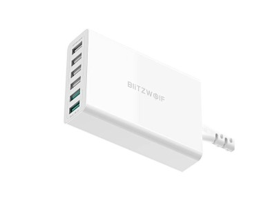 Cargador 6x USB Blitzwolf BW-S15, QC 3.0, 60 W (blanco) Cargador 6x USB Blitzwolf BW-S15, QC 3.0, 60 W (blanco)