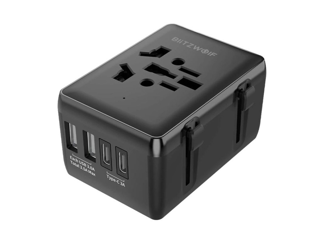 Blitzwolf BW-TA1 4-in-1 Travel Adapter 2xUSB + C + PD 20W
