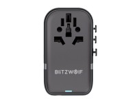 Adaptador de viagem Blitzwolf BW-TA2 5 em 1: 2x USB PD + 2x C QC + C GaN 100W