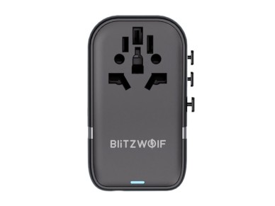 Adaptador de viaje 5 en 1 Blitzwolf BW-TA2 (2 x USB PD + 2 x C QC + C GaN 100 W)