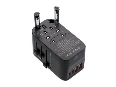 Adaptador de viaje 5 en 1 Blitzwolf BW-TA2 (2 x USB PD + 2 x C QC + C GaN 100 W)
