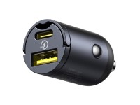 Baseus Mini Tiny Star PD car charger 1x USB-C - USB-A port 30W black Baseus Mini Tiny Star PD car charger 1x USB-C - USB-A port 30W black