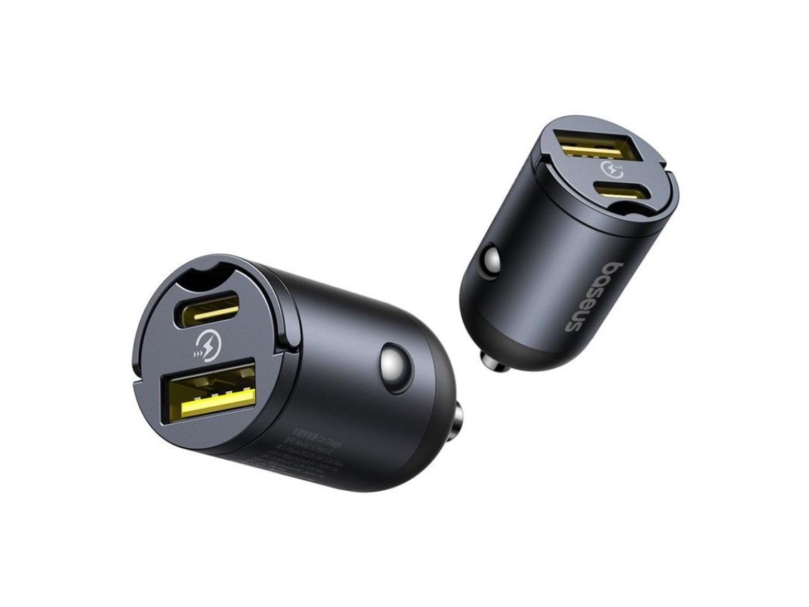 Baseus Mini Tiny Star PD car charger 1x USB-C - USB-A port 30W black