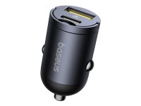 Baseus Mini Tiny Star PD car charger 1x USB-C - USB-A port 30W black Baseus Mini Tiny Star PD car charger 1x USB-C - USB-A port 30W black