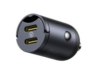 Baseus Mini Tiny Star 2C PD car charger 1x USB-C - USB-C port 30W black Baseus Mini Tiny Star 2C PD car charger 1x USB-C - USB-C port 30W black