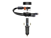 Baseus car charger Enjoyment Retractable 2w1 30W black with cable 2x USB-C Baseus car charger Enjoyment Retractable 2w1 30W black with cable 2x USB-C