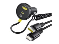 Baseus PD car charger 1x USB-C - USB-C port 60W black Baseus PD car charger 1x USB-C - USB-C port 60W black