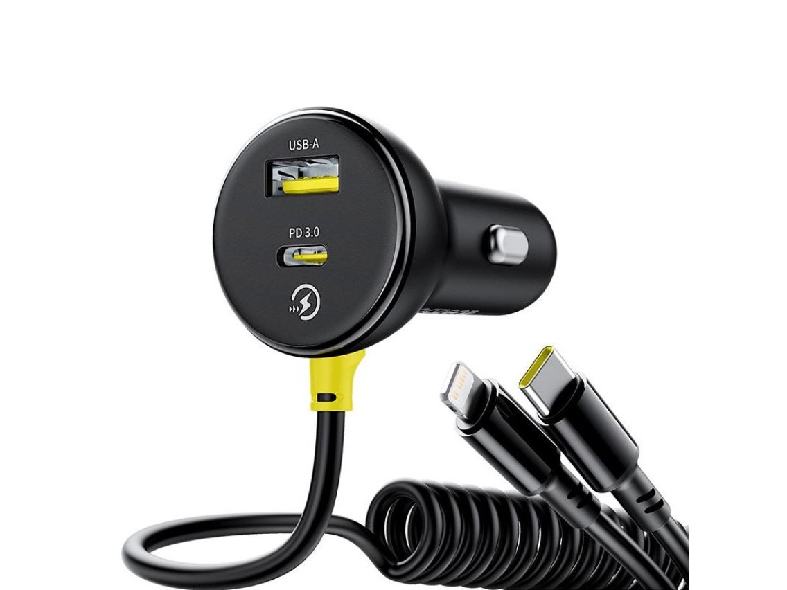 Baseus PD car charger 1x USB-C - USB-C port 60W black