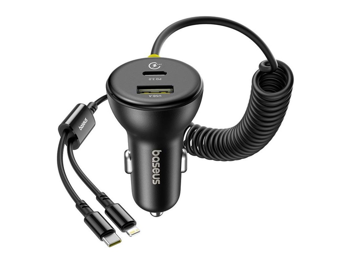 Baseus PD car charger 1x USB-C - USB-C port 60W black