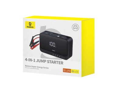Arrancador de coche 4 en 1 Baseus Super Energy Series, 600 A, color negro