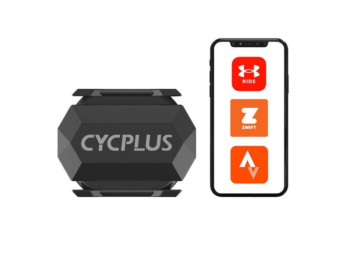 Sensor de velocidade de cadência Cycplus C3 - compatível com Wahoo, Zwift, Endomondo, Mapmyride etc.