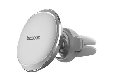 Soporte magnético para coche Baseus con clip para cable plateado, nuevo, para ventilación 