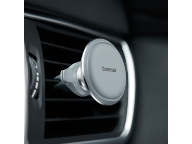 Baseus car holder magnetic with cable clip silver new2 air vent Baseus car holder magnetic with cable clip silver new2 air vent