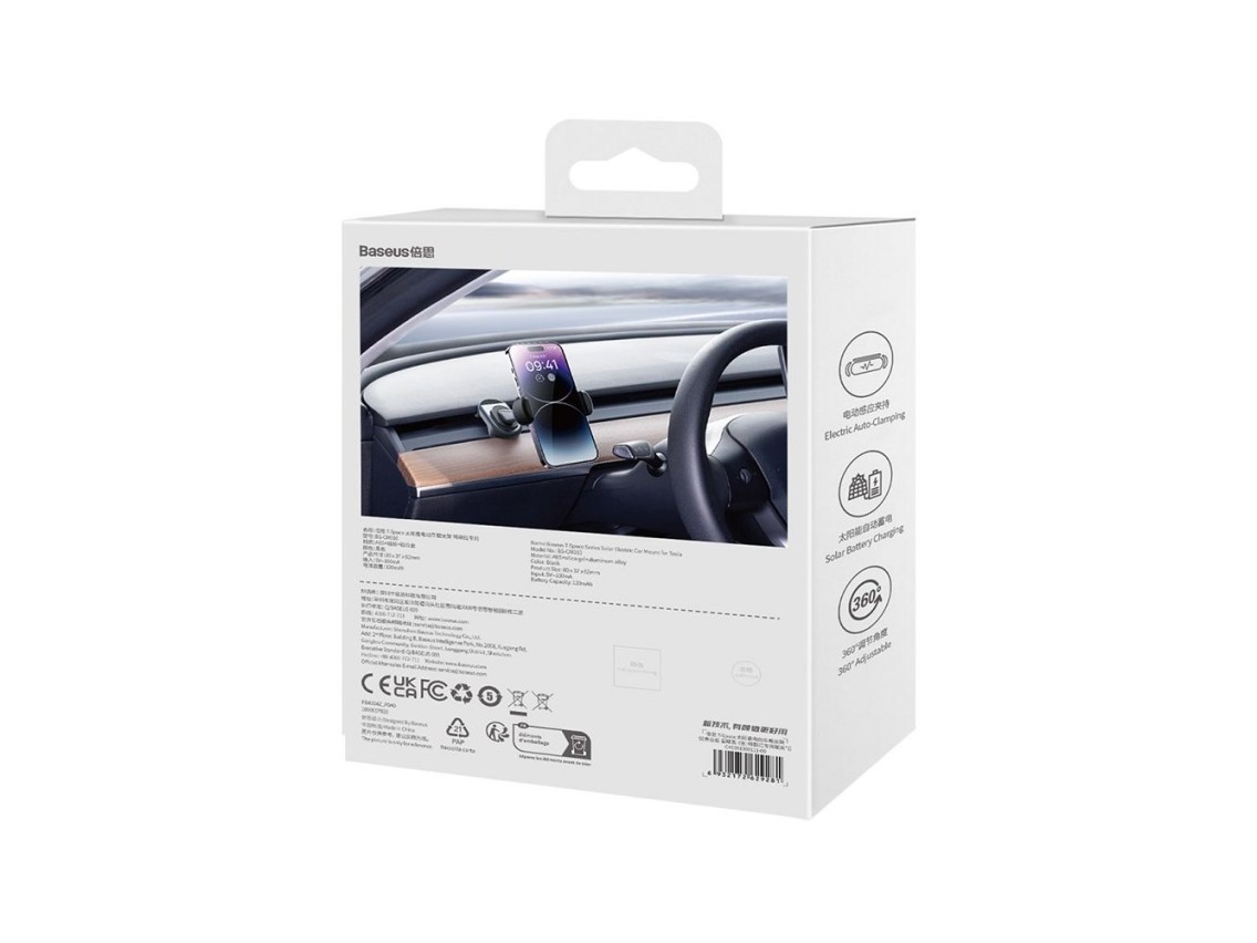 Soporte para coche Baseus T-Space negro para rejilla de ventilación solar