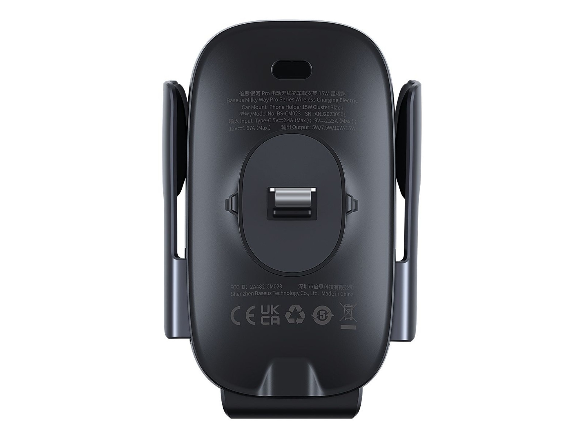 Baseus car holder Milky Way Pro with wireless charging function 15W black