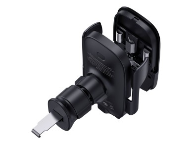 Suporte de carro Baseus Milky Way Pro com função de carregamento sem fio 15W preto