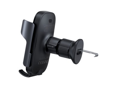 Suporte de carro Baseus Milky Way Pro com função de carregamento sem fio 15W preto