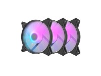 Conjunto de ventoinhas para computador Darkflash C6, RGB, 3 em 1 120x120 (preto)