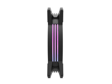 Conjunto de ventoinhas para computador Darkflash C6, RGB, 3 em 1 120x120 (preto)