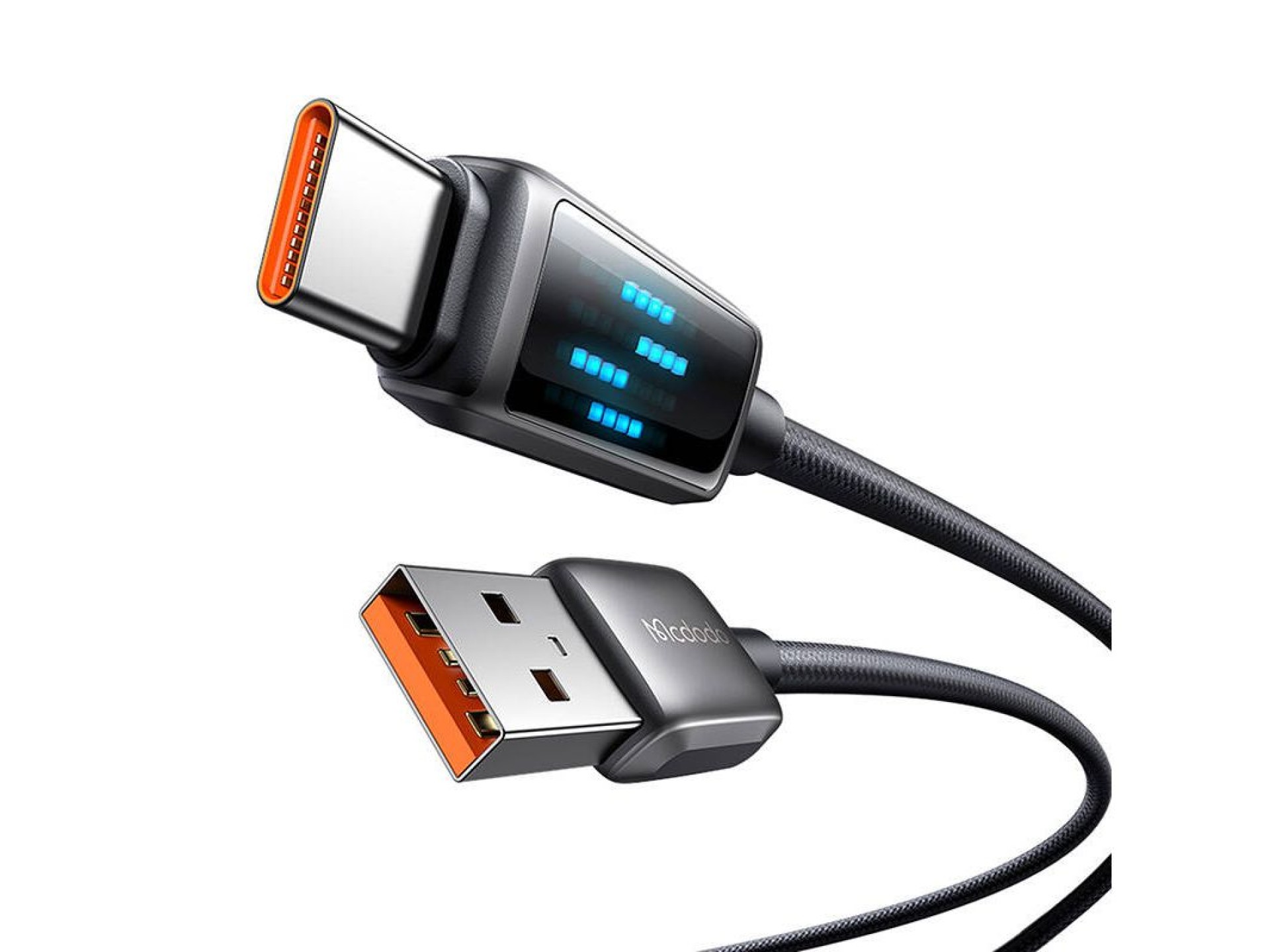 Cabo USB-A para USB-C Mcdodo CA-2350, 6A, display LED, 1,2 m