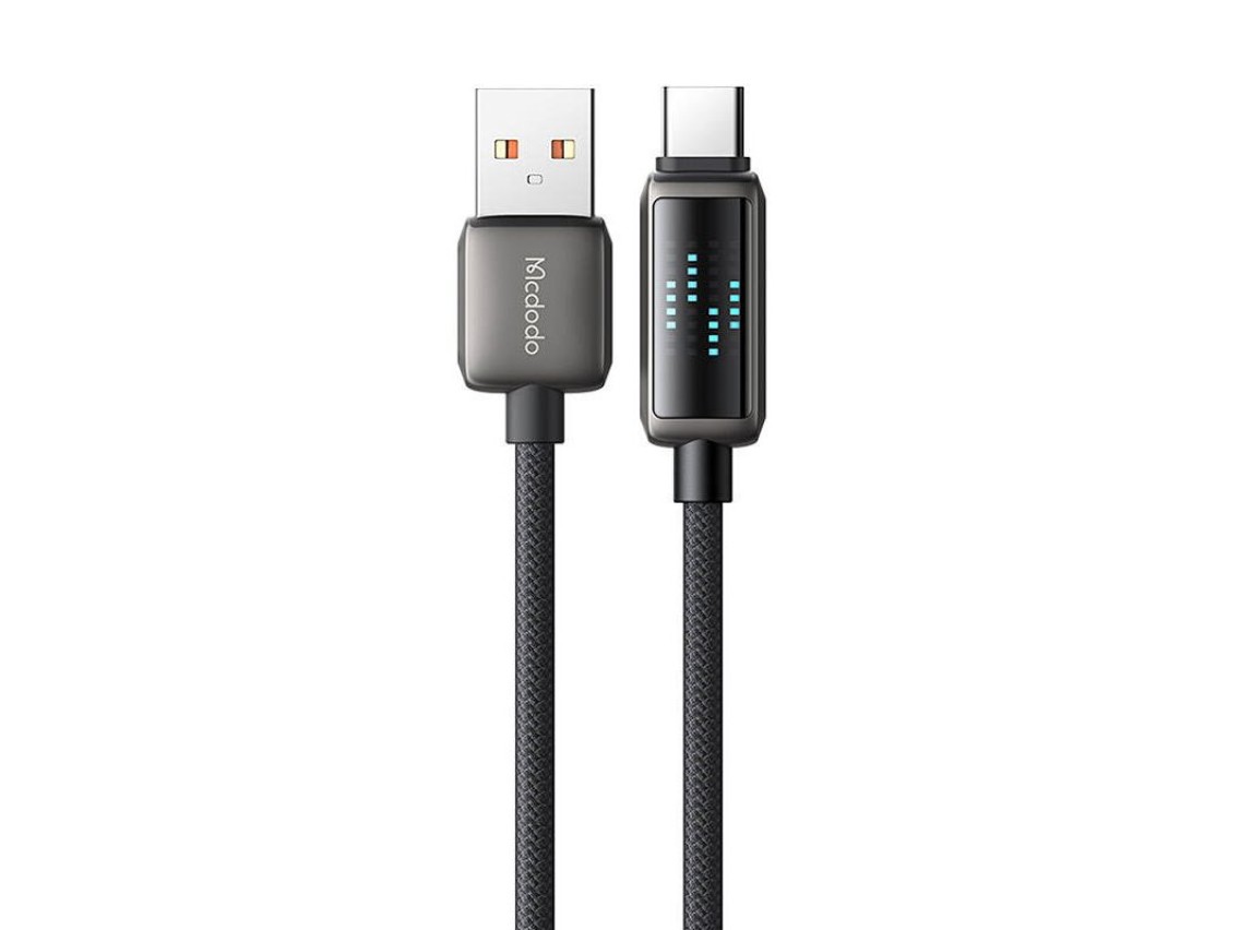 Cabo USB-A para USB-C Mcdodo CA-2350, 6A, display LED, 1,2 m
