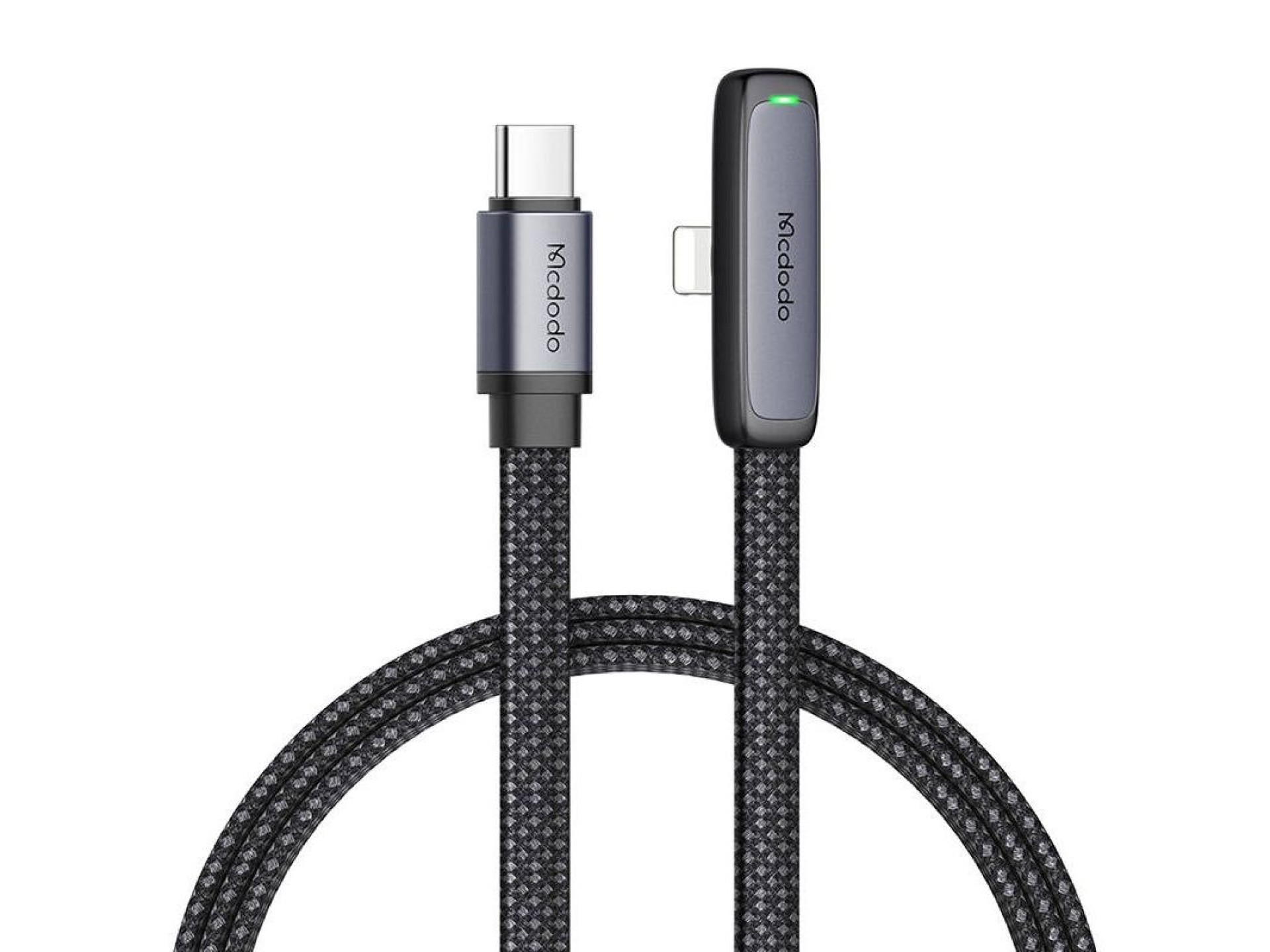USB-C to lightning angle cable Mcdodo CA-3351,1.8m (black)