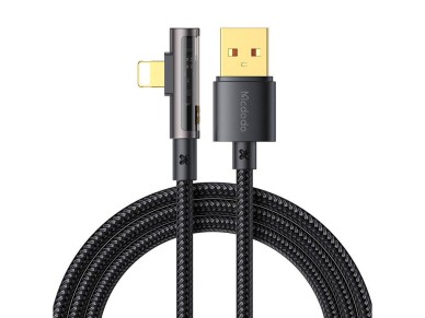 USB to lightning prism 90 degree cable Mcdodo CA-3511, 1.8m (black) USB to lightning prism 90 degree cable Mcdodo CA-3511, 1.8m (black)