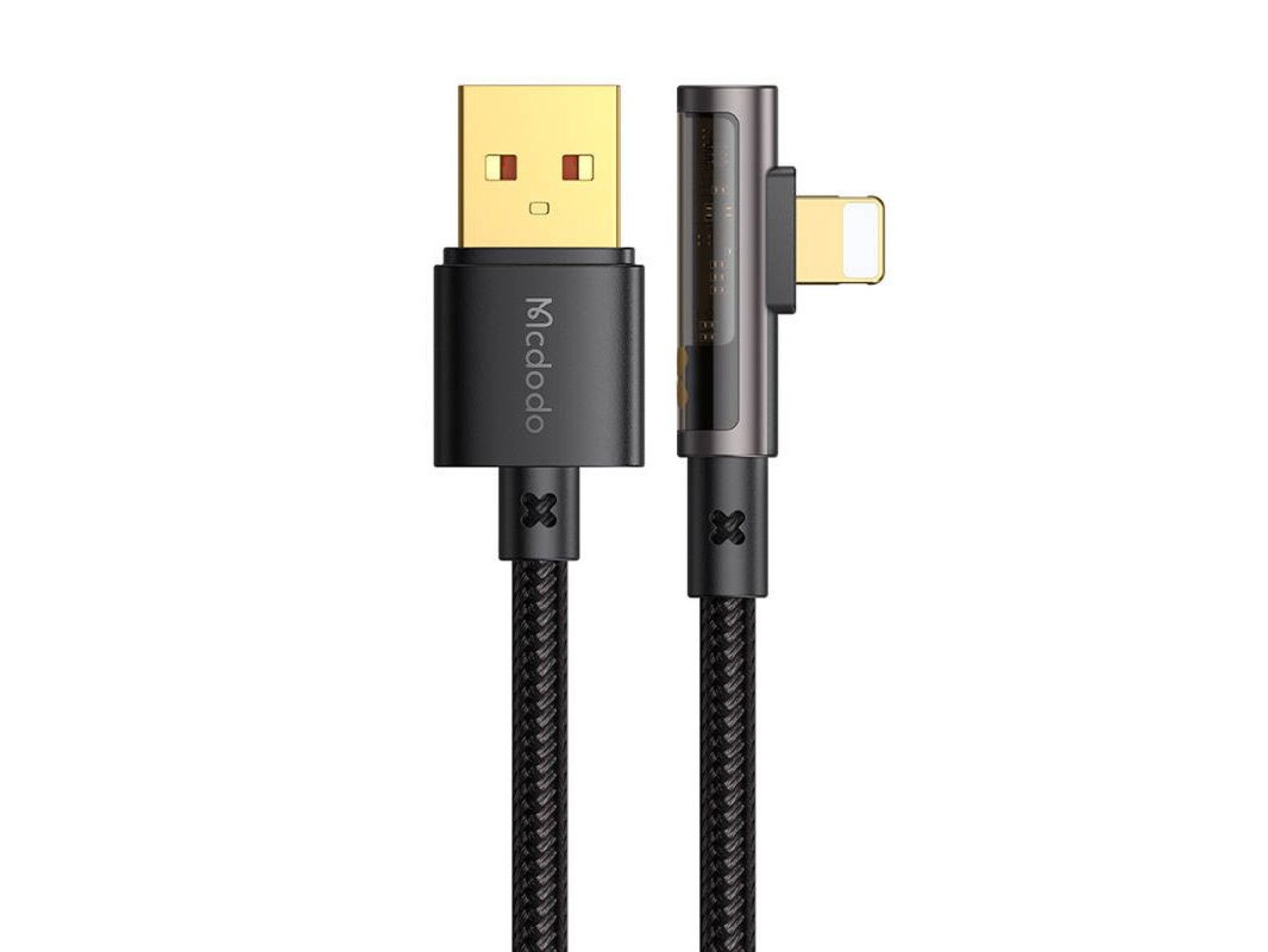 USB to lightning prism 90 degree cable Mcdodo CA-3511, 1.8m (black)