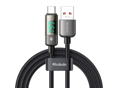 Cabo USB-A para USB-C Mcdodo CA-3630, desligamento autom�tico, PD 100 W, 1,2 m (preto)