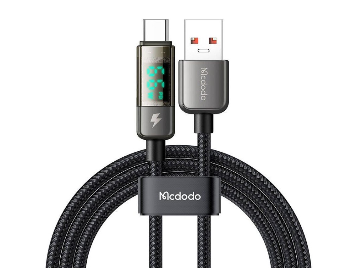 Cabo USB-A para USB-C Mcdodo CA-3630, desligamento automático, PD 100 W, 1,2 m (preto)