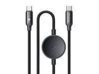 Cabo USB-C 2 em 1 Mcdodo CA-4170 + carregador sem fio para Samsung Watch, 60 W, 1,5 m Cabo USB-C 2 em 1 Mcdodo CA-4170 + carregador sem fio para Samsung Watch, 60 W, 1,5 m